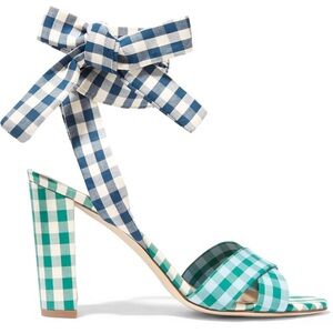 J. Crew Gingham Check Sandals- Made in Italy